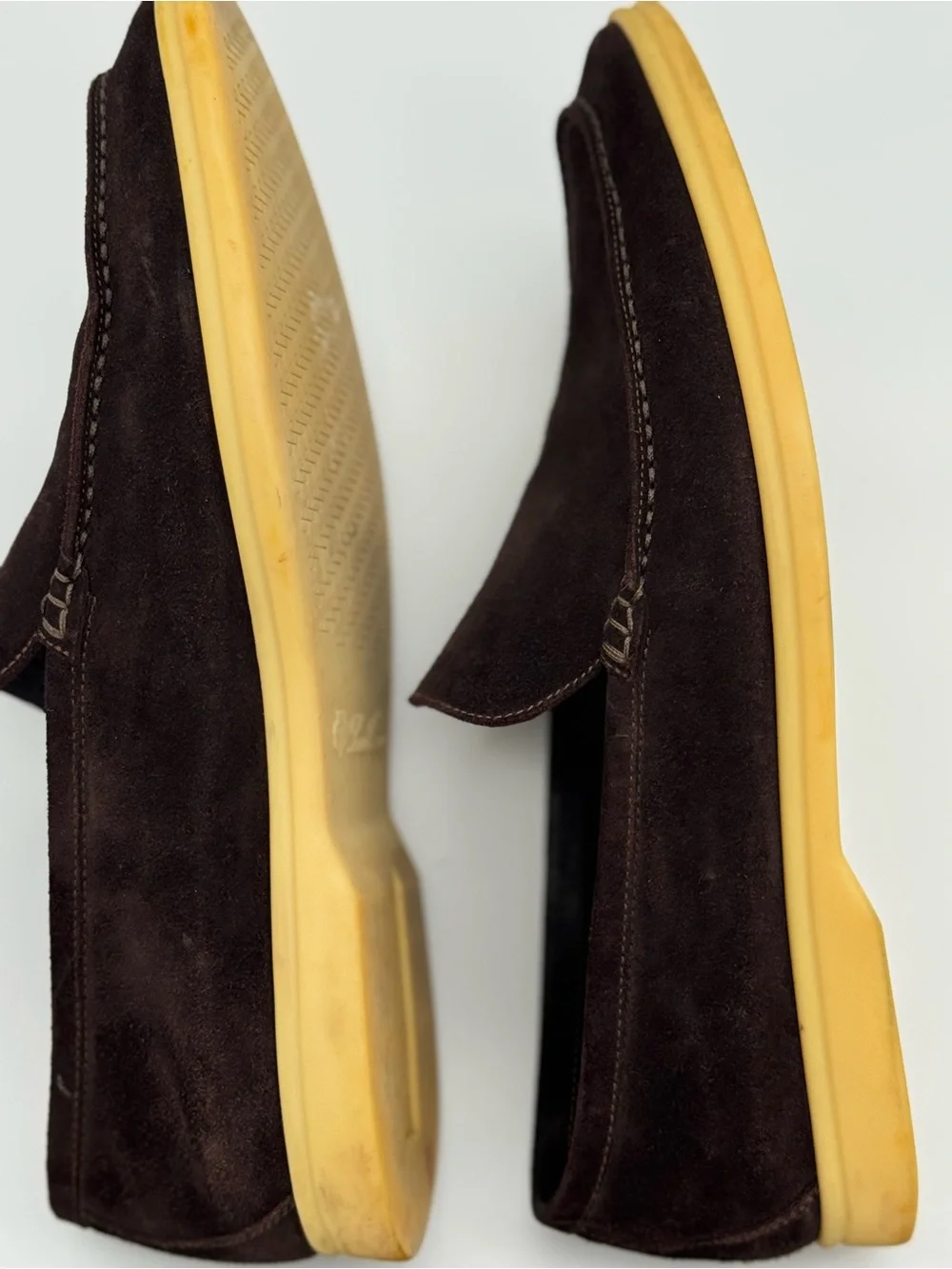 Loro Piana Summer Walk Dark Brown Suede Loafers Men’s US 11.5 D EU 44.5